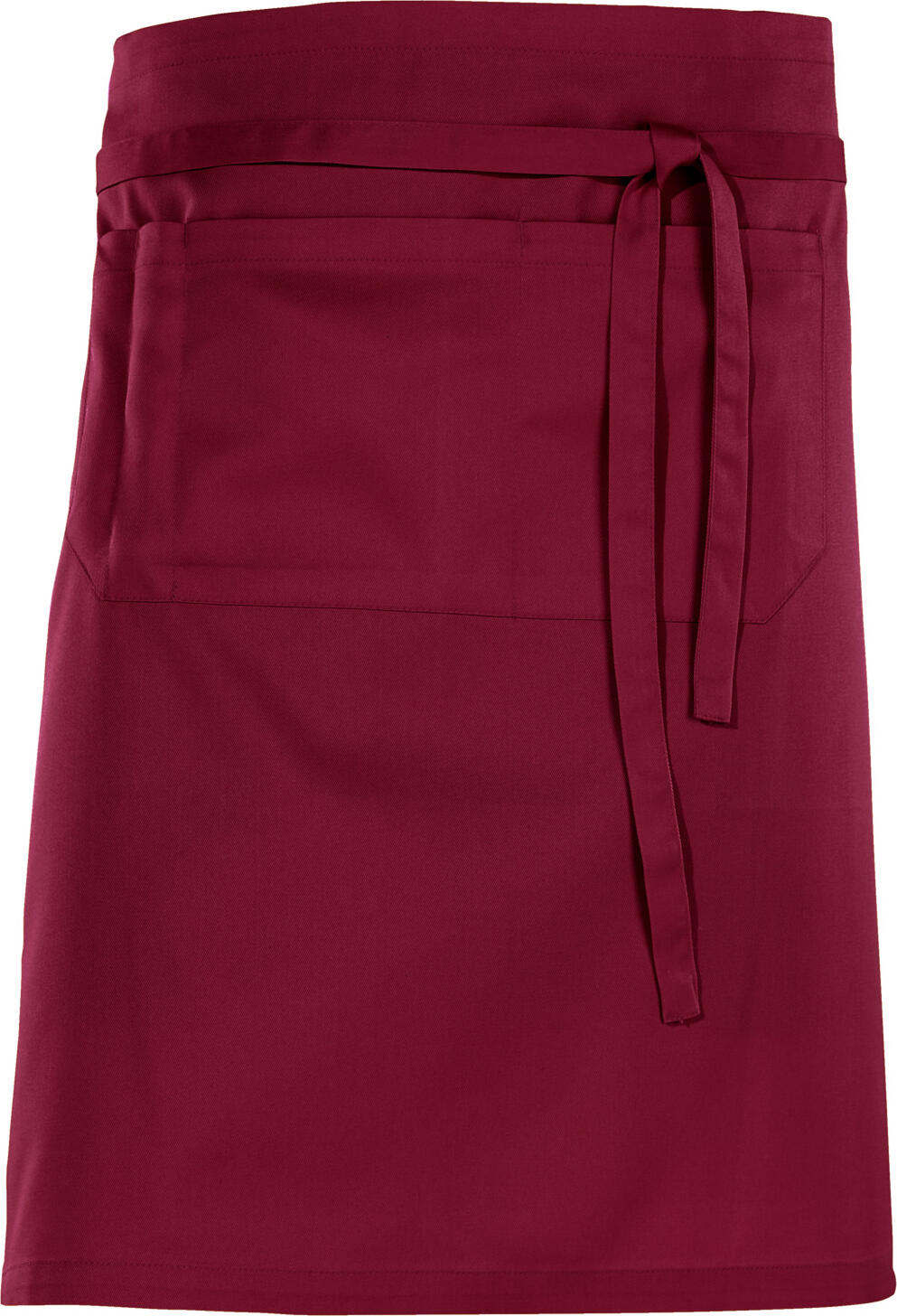 Jobeline Nando Waist Apron, 60x100 cm, Polyester-Cotton Blend, Bordeaux, with Front and Pen Pockets, OEKO-TEX Standard 100