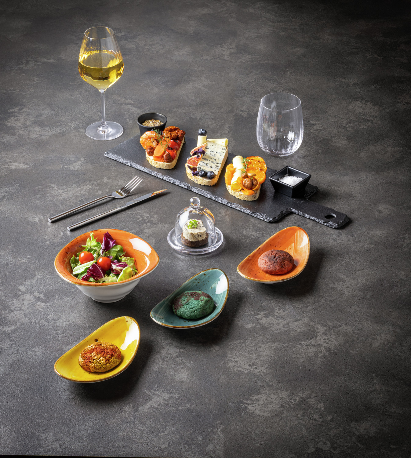 VEGA Leya Rosé and All-round Wine Glasses, High-Quality Crystal Glass, 430 ml, Textured Surface, Dishwasher-safe, Set of 6