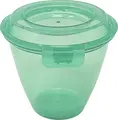 Cupă reutilizabilă pentru supă Contacto Eco-Takeout 355ml Polipropilenă PP cu capac învârtit etanș, sigură la mașina de spălat vase, fără BPA, Culoare: Verde