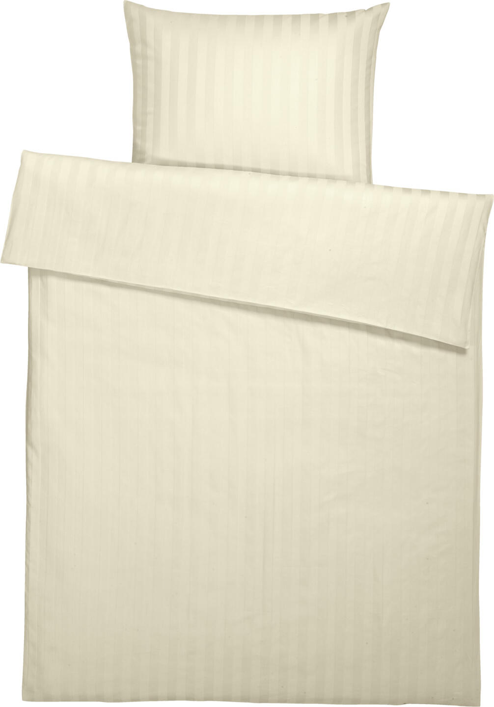 LUSINI Meran Pillow Cover, 65 x 65 cm, 100% Mercerized Combed Long-Staple Cotton Damask, 200 TC, Hotel Closure, Hotel and Pension Bedding