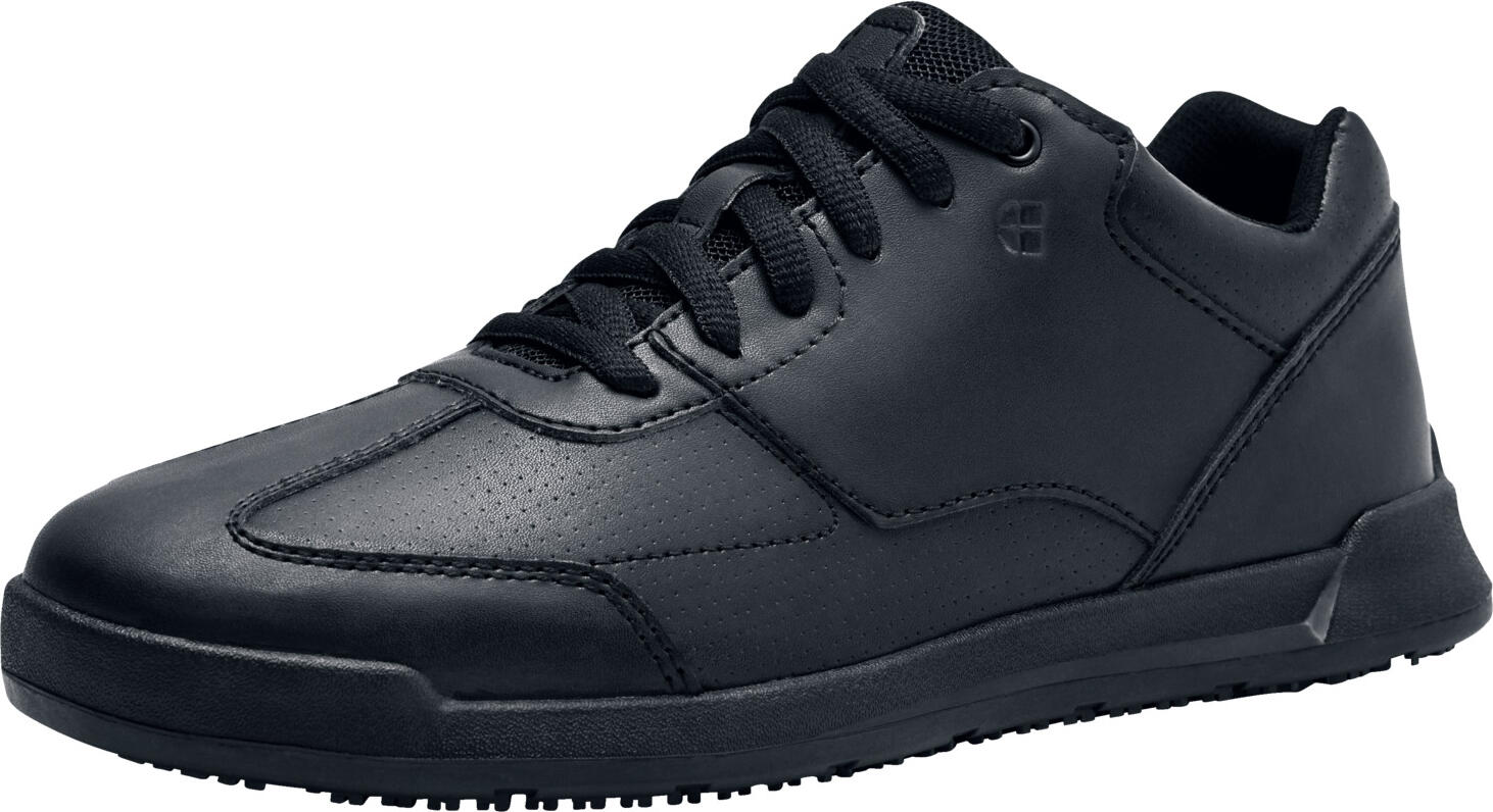Shoes For Crews Shoes For Crews Europe Ltd Work shoe Liberty Arbeitsschuh Liberty Work shoe Liberty; Size EU 37; black Arbeitsschuh Liberty; Schuhgröße 37; schwarz Upper material: Water-repellent imitation leather, insole: Removable, padded insole. Patented outsole SVC Might Grip. The work shoe offers a high level of comfort and high safety in the workplace. The narrow toe area reduces the risk of tripping while running over different floor coverings. The removable, padded insoles also allow the use of customized insoles or medical insoles. Oil and fat resistant. Obermaterial: wasserabweisendes Kunstleder, Innensohle: herausnehmbare, gepolsterte Einlegesohlen. Patentierte Laufsohle SVC Might Grip. Die herausnehmbaren, gepolsterten Einlegesohlen ermöglichen außerdem den Einsatz von kundenspezifischen Innensohlen oder medizinischen Einlagen. Öl- und fettbeständig.