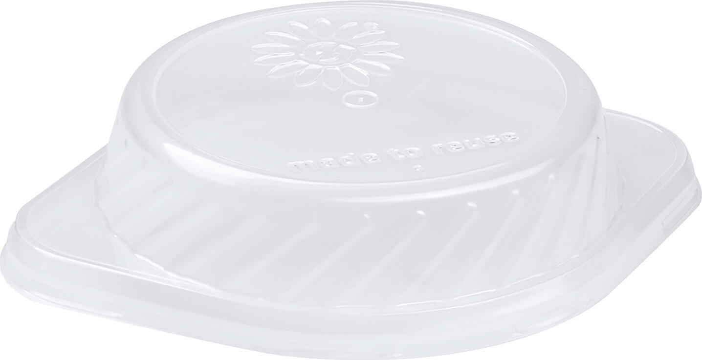 WIMEX WIMEX s.r.o. Lid for reusable bowl Reware Brunch Deckel für Mehrweg-Schale Reware Brunch Lid for reusable bowl Reware Brunch; 16.2x4.2 cm (ØxH); transparent; round; 12 piece / pack Deckel für Mehrweg-Schale Reware Brunch; 16.2x4.2 cm (ØxH); transparent; rund; 12 Stück / Pack Reusable polypropylene lid suitable for bowl Reware Brunch. Suitable for dishwasher up to 60 °C — can withstand up to 125 washes. Microwaveable up to 600 W for max. 5 minutes. Provides reliable temperature resistance between -20 °C and +100 °C. Stackable and recyclable. Wiederverwendbarer Deckel aus Polypropylen passend für Schale Reware Brunch. Spülmaschinengeeignet bis 60 °C und wiederverwendbar bis zu 125 Spülgängen. Mikrowellengeeignet bis 600 Watt für max. fünf Minuten. Die Temperaturbeständigkeit ist zwischen -20 °C und + 100 °C zuverlässig gewährleistet. Stapelbar und recycelbar. Passende Schale gleich mitbestellen.