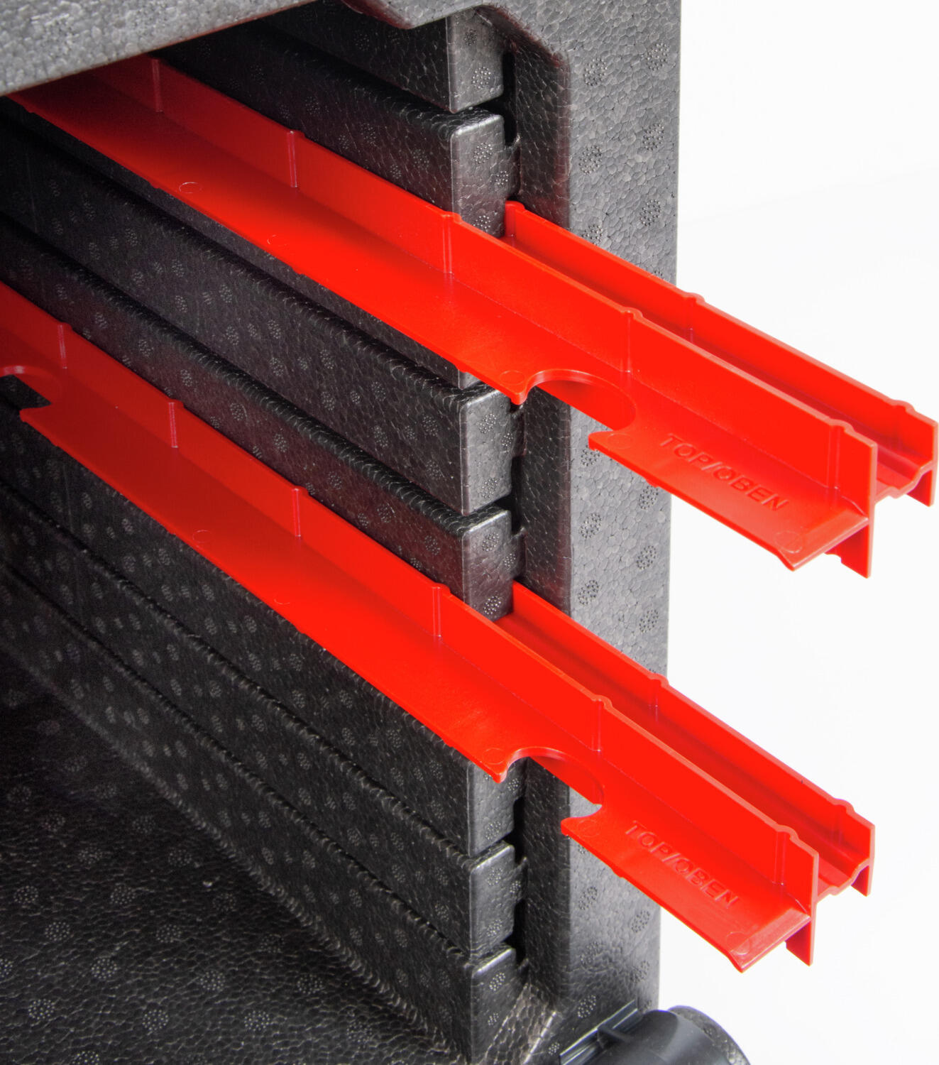 Thermo Future Box Side-Loader 60x40 Thermal Transport Box, EPP Material, 61L Capacity, Side-Loading Door, Set of 6 Support Rails, Black