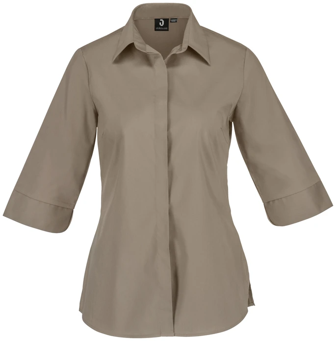 Bluza Jobeline Fiore pentru femei, croială regular, mânecă trei sfert, placket cu nasturi ascunși, amestec bumbac-poliester, certificare OEKO-TEX