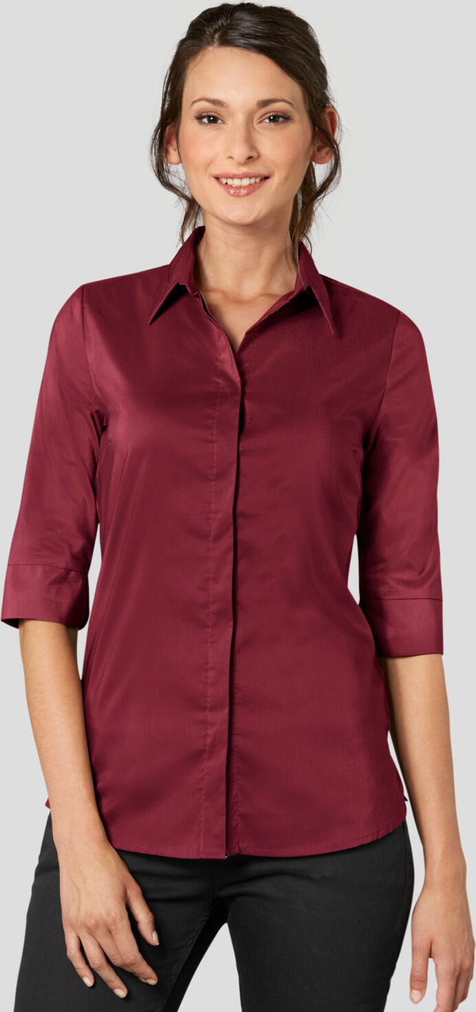JOBELINE Fiore Women's Blouse, Regular Fit, Cotton-Polyester Blend, Three-Quarter Sleeves, Easy-Care, OEKO-TEX Standard 100 Certified