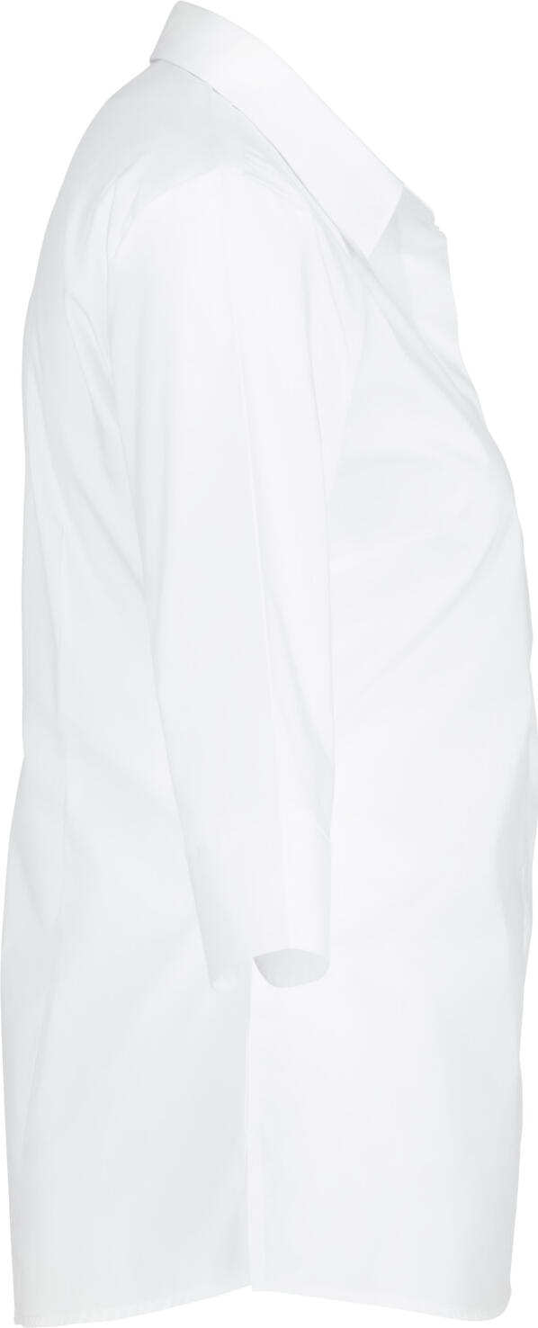 Jobeline Fiore Women's Blouse, Three-Quarter Sleeve, White, Cotton-Polyester Blend, Concealed Button Placket, Easy-Care, i 10032232