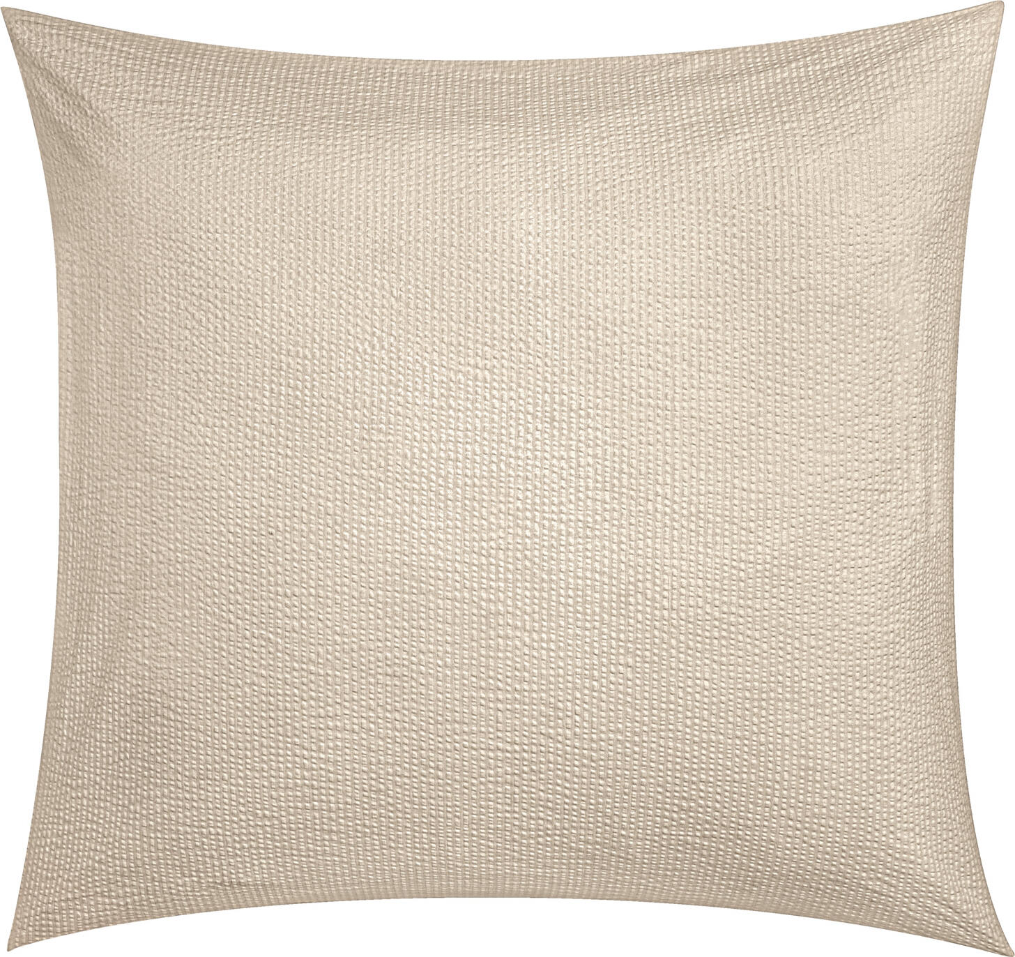 ERWIN M. LUSINI Solutions GmbH Pillow cover Avellino Kissenbezug Avellino Pillow cover Avellino; 80x80 cm (LxW); beige Kissenbezug Avellino; 80x80 cm (LxB); beige ##Pillowcase Avellino - Woven seersucker for cosy sleeping comfort The Avellino pillowcase is the ideal choice for hotels and holiday flats that value quality and comfort. Made from 100% cotton in a high-quality, woven seersucker weave, it impresses with its elegant look, durability and particularly soft feel. The natural fabric is non-iron, breathable and temperature-regulating. With 140 threads per inch, the cover retains its shape and colour even after many washes thanks to yarn dyeing. The side hotel fastening with bow dart ensures easy handling. * Lightweight seersucker fabric made from 100% cotton * Weight approx. 115 g/m² - pleasantly light and breathable * Thread density (thread count): 140 threads per inch * Skin-friendly, temperature-regulating and easy-care * No ironing necessary, with hotel fastening for easy handling * For comfortable sleep in a cosy atmosphere Info: The product develops its seersucker effect after three washes, as the fibres contract during the first wash (shrinkage). ##Kissenbezug Avellino – Gewebter Seersucker für angenehmen Schlafkomfort Der Kissenbezug Avellino ist die ideale Wahl für Hotels und Ferien-Apartments, die Wert auf Qualität und Komfort legen. Gefertigt aus 100 % Baumwolle in hochwertiger, gewebter Seersucker-Webart, überzeugt er durch seine edle Optik, Langlebigkeit und den besonders weichen Griff. Das natürliche Gewebe ist bügelfrei, atmungsaktiv und temperaturausgleichend. Mit 140 Fäden pro Inch bleibt der Bezug auch nach vielen Wäschen formstabil und farbintensiv dank Garnfärbung. Der seitliche Hotelverschluss mit Bogenabnäher sorgt für eine einfache Handhabung. * Leichtes Seersucker-Gewebe aus 100 % Baumwolle * Gewicht ca. 115 g/m² – angenehm leicht und atmungsaktiv * Fadendichte (Thread Count): 140 Fäden je Inch * Hautsympathisch, temperaturausgleichend und pflegeleicht * Kein Bügeln notwendig, mit Hotelverschluss für einfache Handhabung * Für komfortablen Schlaf in gemütlicher Atmosphäre Info: Das Produkt entfaltet seinen Seersucker-Effekt nach drei Waschgängen, da sich die Fasern beim ersten Waschen noch zusammenziehen (Einsprung).
