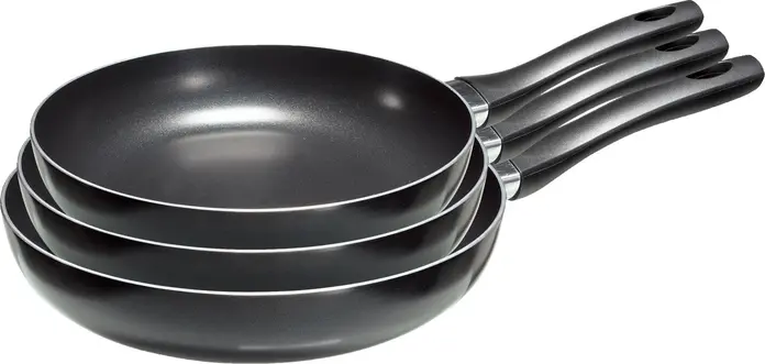 PULSIVA Smart Non-Stick Aluminum Frying Pan Set of 2, 20 cm Diameter, Grey Anthracite, Double Non-Stick Coating, All Stoves Compatible