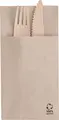 Garcia De Pou Ecolabel Cutlery Bag, 10 x 20 cm, Natural, 100% Recycled Paper, Two-ply, Biodegradable, Compostable, FSC Certified, Pack of 50