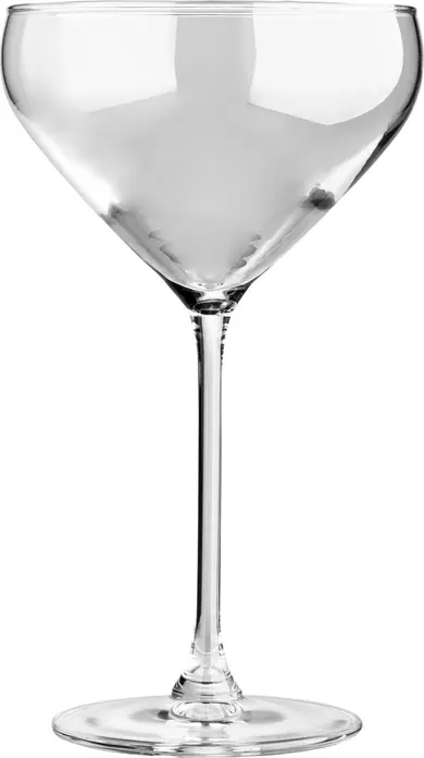 VEGA Amilia Champagne Coupe Glasses, Crystal Glass, 300 ml Capacity with 0.1 l Calibration Mark, Transparent, Set of 6