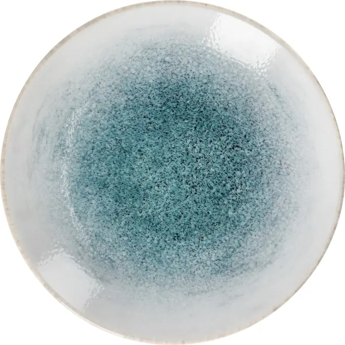 Set de 6 piese Farfurii Plate VEGA Neptun, Porțelan, 16.5 cm, Albastru cu Imprimare Digitală, Sigure pentru Mașina de Spălat Vase și Cuptorul cu Microunde, Rotunde fără Margine
