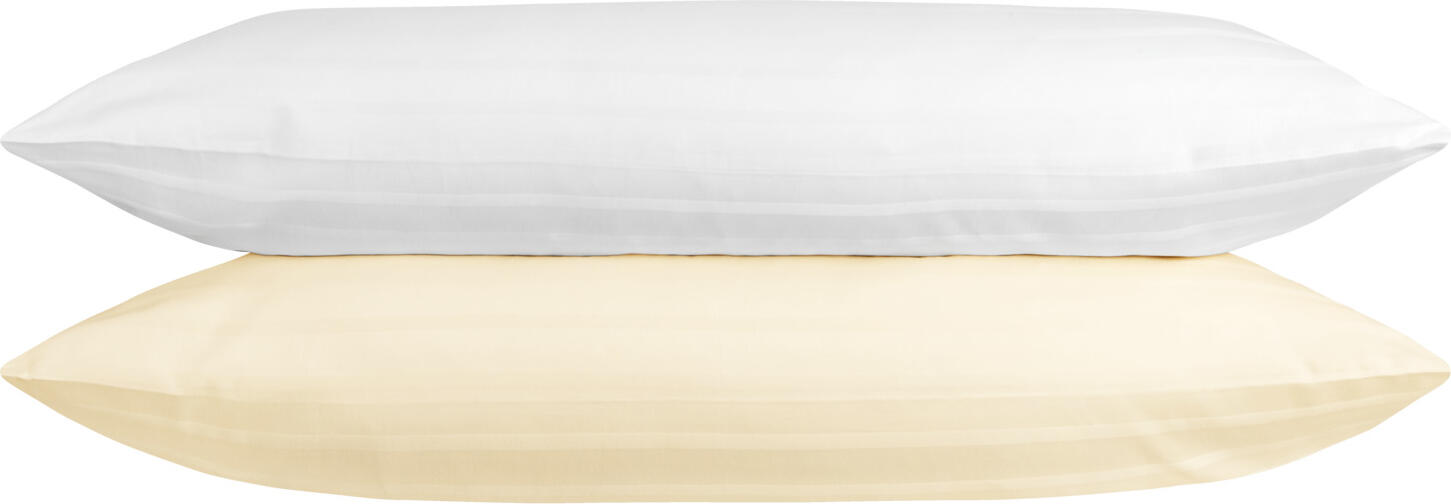 Husa pentru perna ERWIN M. LUSINI Luzern, 100% Bumbac Damasc Satin, 350 TC, 40x80 cm, Alb, Certificare OEKO-TEX Standard 100