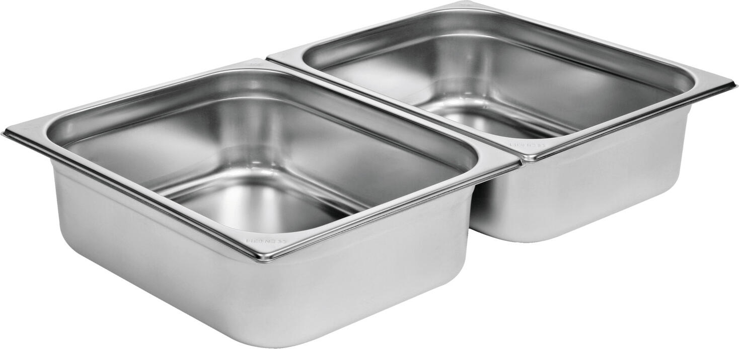 Containor GN 1/2 VEGA Premium, 6.5L, Otel Inoxidabil 18/10 Chrome-Nickel, 32.5x26.5x10cm, Gastronorm cu Colturi Ranfortate si Stivuire