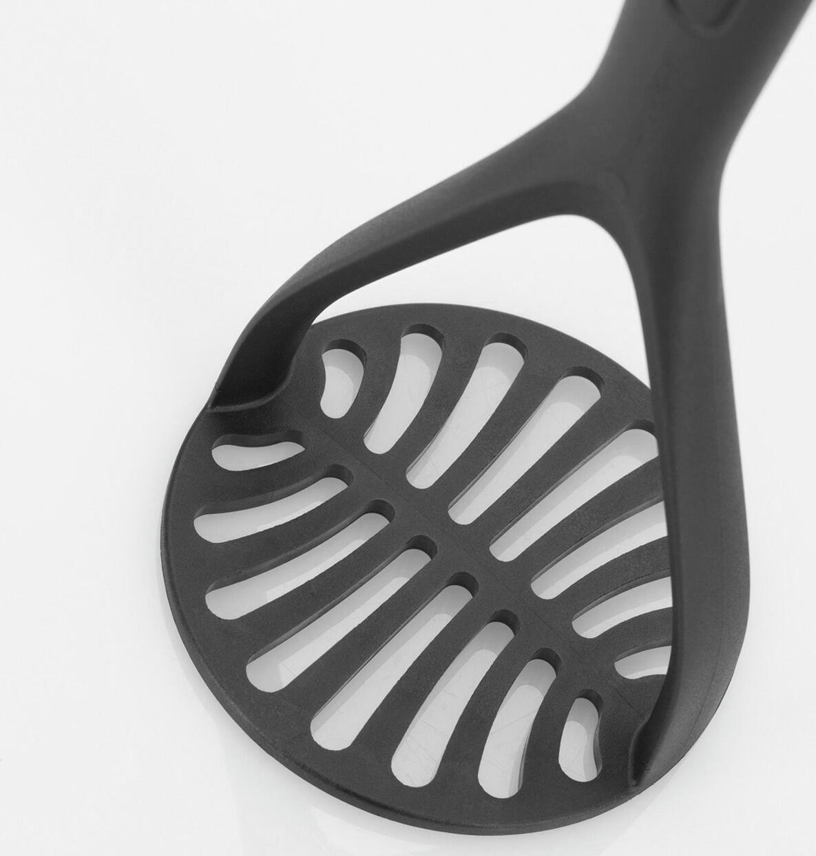 Westmark Gentle Potato Masher, High-Quality Polyamide, 27.5 x 8.5 cm, Heat Resistant to 210°C, Black, Dishwasher Safe, Safe for Coated Cookware