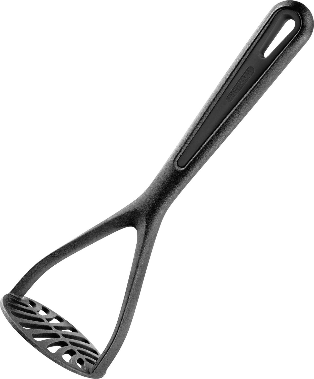 Westmark Westmark GmbH Potato masher Gentle Kartoffelstampfer Gentle Potato masher Gentle; 27.5x8.5 cm (LxW); black Kartoffelstampfer Gentle; 27.5x8.5 cm (LxB); schwarz Potato masher made of high quality polyamide. Ideally suited for use in coated cookware. Heat resistant up to max. 210 °C. Suitable for dishwasher. Kartoffelstampfer aus hochwertigem Polyamid. Ideal geeignet für den Einsatz in beschichtetem Kochgeschirr. Hitzebeständig bis max. 210 °C. Spülmaschinengeeignet.
