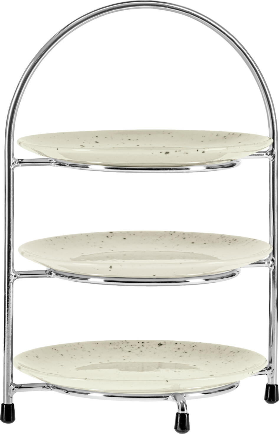 Set de 6 farfurii plate VEGA Alessia, 16 cm Rotunde din Porțelan Colorat, Bej cu Pete Irregulate, Sigure la Mașina de Spălat Vase, Microunde și Cuptor