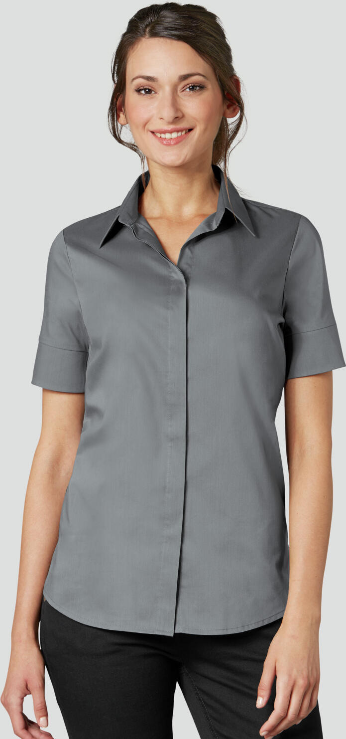 Jobeline Fiore Women's Short Sleeve Blouse, Cotton-Polyester Blend, Regular Fit, Easy-Iron, OEKO-TEX Certified