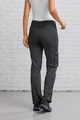 Jobeline Avito Women's Chef Trousers, Size 38, 65% Polyester 35% Cotton, Straight Cut, High Stretch Waistband, Stain-Resistant, Black