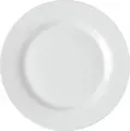 PULSIVA Plate Eco flat White Porcelain Round Dinner Plates, 27 cm, Dishwasher and Microwave Safe, Set of 6