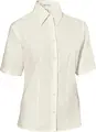 Bluza pentru femei JOBELINE Filipa, 100% bumbac, maneca scurta, croiala ajustata, guler camasa, OEKO-TEX Standard 100, alb crem