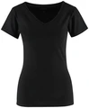Set de 2 tricouri Pulsiva Double-V pentru femei, mărime XS, guler V, croială slim body-hugging din jersei de bumbac, 95% bumbac 5% spandex