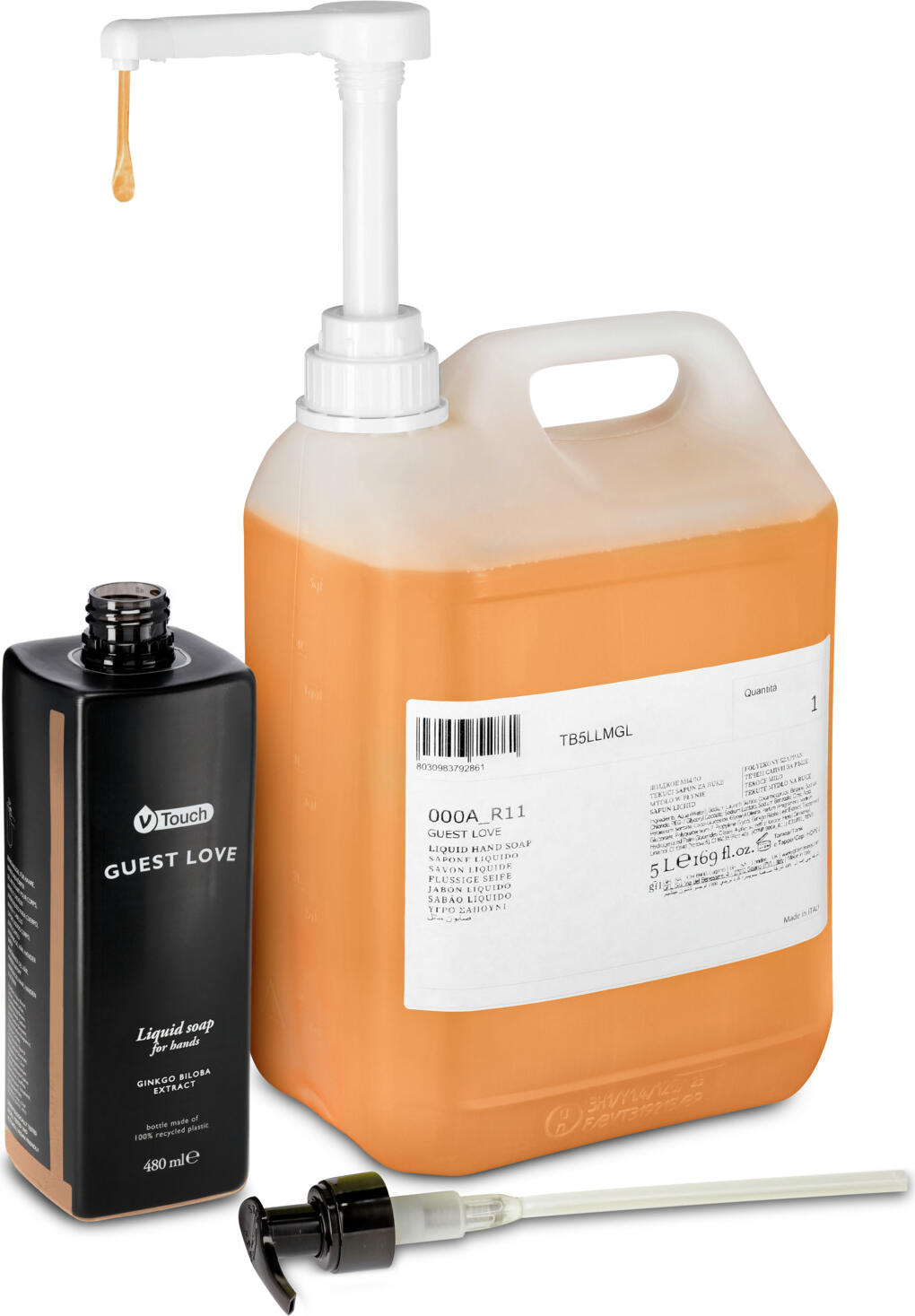 V-Touch Dosing Pump for 5 Litre Canisters, 24 ml Dosage per Stroke, White Plastic, includes Riser Tube
