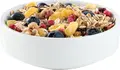 PULSIVA Rondon Porcelain Salad Bowls, White, 230ml, 12cm Diameter, Dishwasher and Microwave Safe, Stackable, Set of 6