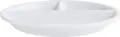 Pulsiva Stackora 3-Split Porcelain Plate, 25.5 cm, White, Stackable, Dishwasher and Microwave Safe, Set of 6