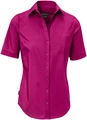 Jobeline Mik Women's Blouse, Short Sleeve Tailored Cut with Chest Pocket, Easy Iron Cotton Polyester Blend