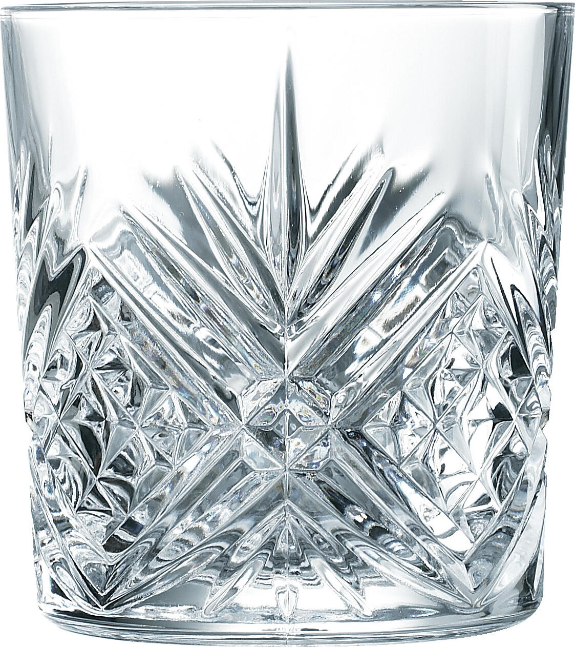 Arcoroc Arc France SAS Whisky glass Broadway Whiskyglas Broadway Whisky glass Broadway; 300 ml, 8.3x9.1 cm (ØxH); transparent; 6 piece / pack Whiskyglas Broadway; 300 ml, 8.3x9.1 cm (ØxH); transparent; 6 Stück / Pack Robust whiskey glass in modern relief structure. Dishwasher safe. Robustes Whiskeyglas aus Kristallglas in moderner Reliefstruktur. Spülmaschinenfest.