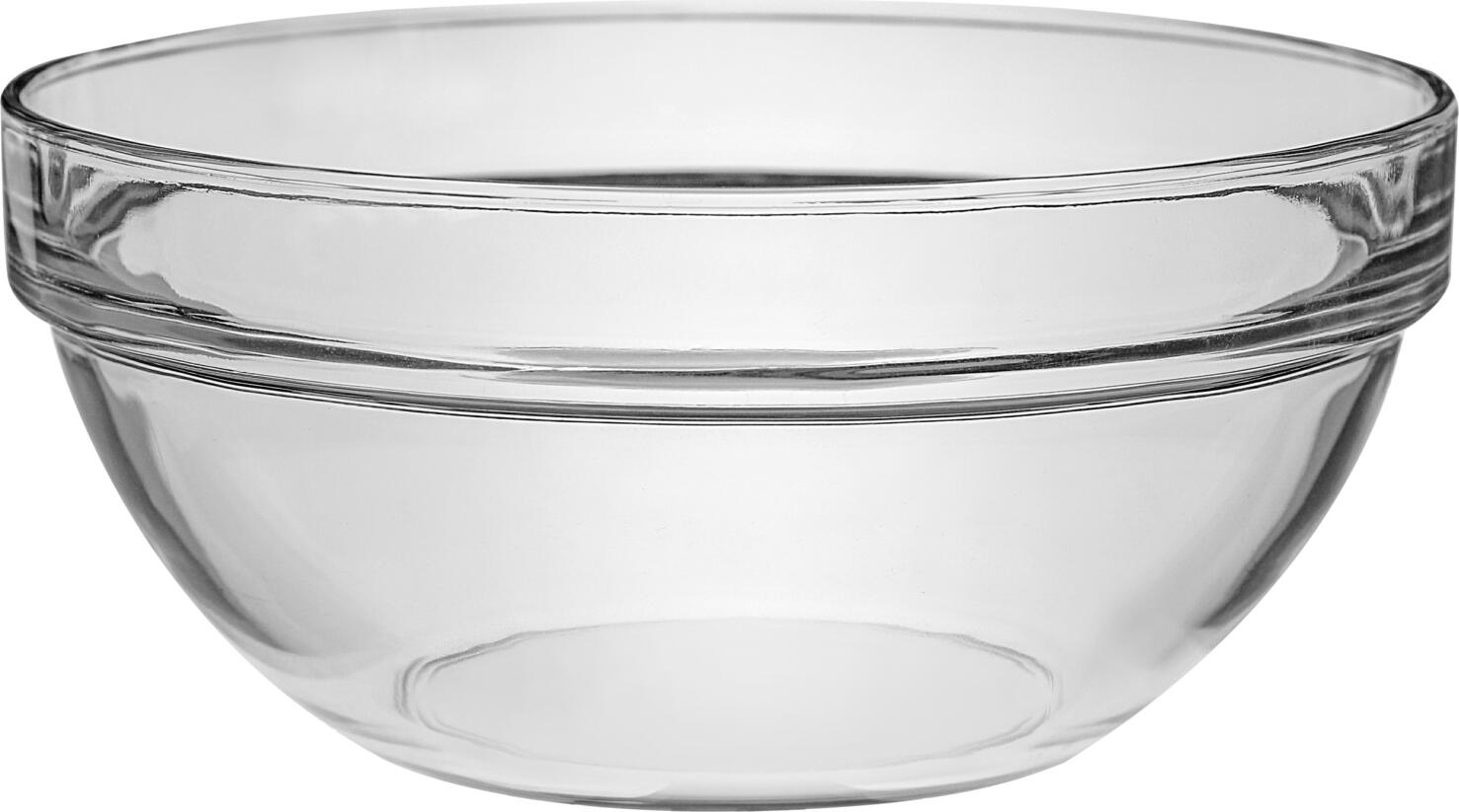 Set de 6 piese boluri din sticla temperata Arcoroc Empilable, stivuibile, 1100 ml, diametru 17 cm, transparente