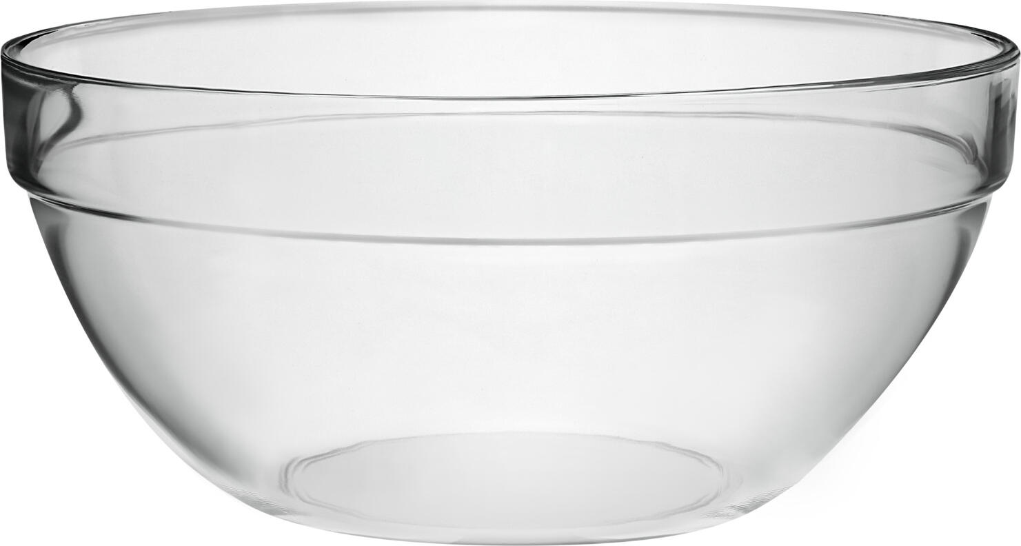 Set de 6 boluri din sticla temperata Arcoroc Empilable, stivuibile, 2900ml, diametru 23cm, transparente, pentru salate si amestecat