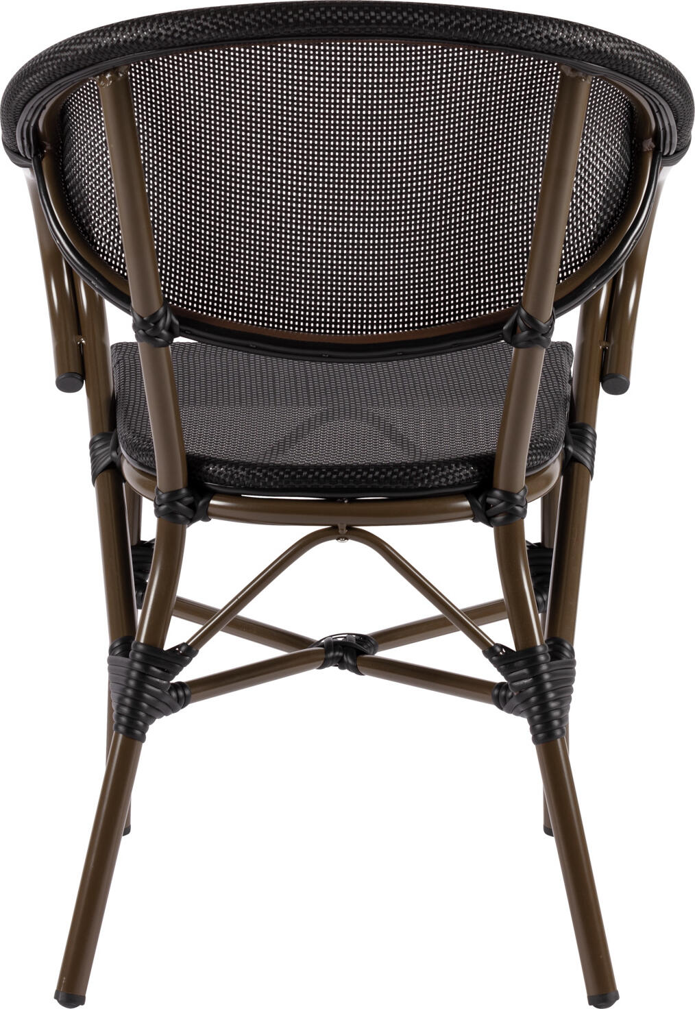 Set de 2 scaune exterioare stivuibile PULSIVA LUSINI Elm, aluminiu vopsit electrostatic, textil rezistent la intemperii, 55.5x58x81 cm