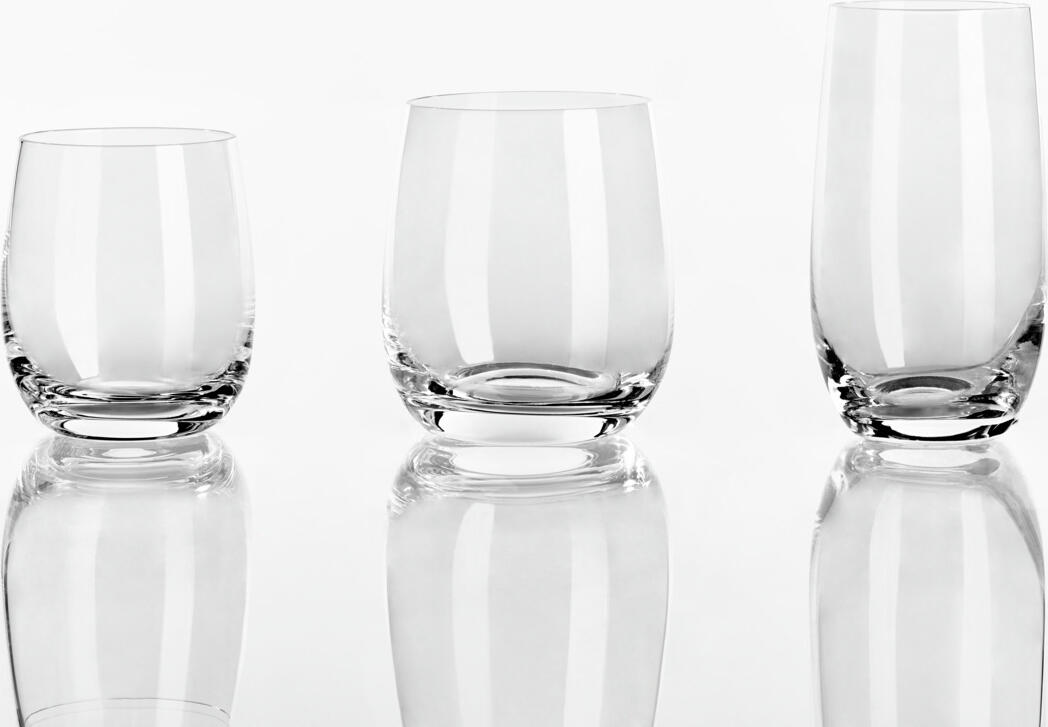 VEGA Theresa Crystal Water Drinking Glasses, 250 ml, Transparent, Dishwasher Safe, Set of 6