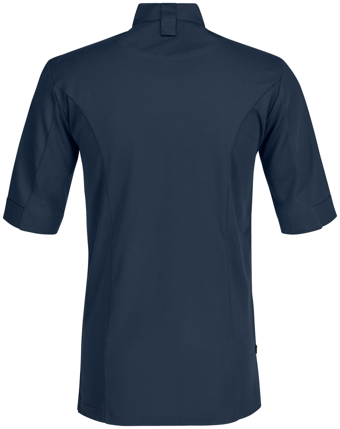 Jobeline Marco Men's Short-Sleeved Chef's Jacket, Polyester-Cotton Blend, Wing Collar, Navy, Breathable Piqué Back, OEKO-TEX Standard 100