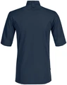 Jobeline Marco Men's Short-Sleeved Chef's Jacket, Polyester-Cotton Blend, Slim Fit, Wing Collar, Breathable Piqué Back, Navy, 23.HDE.44540