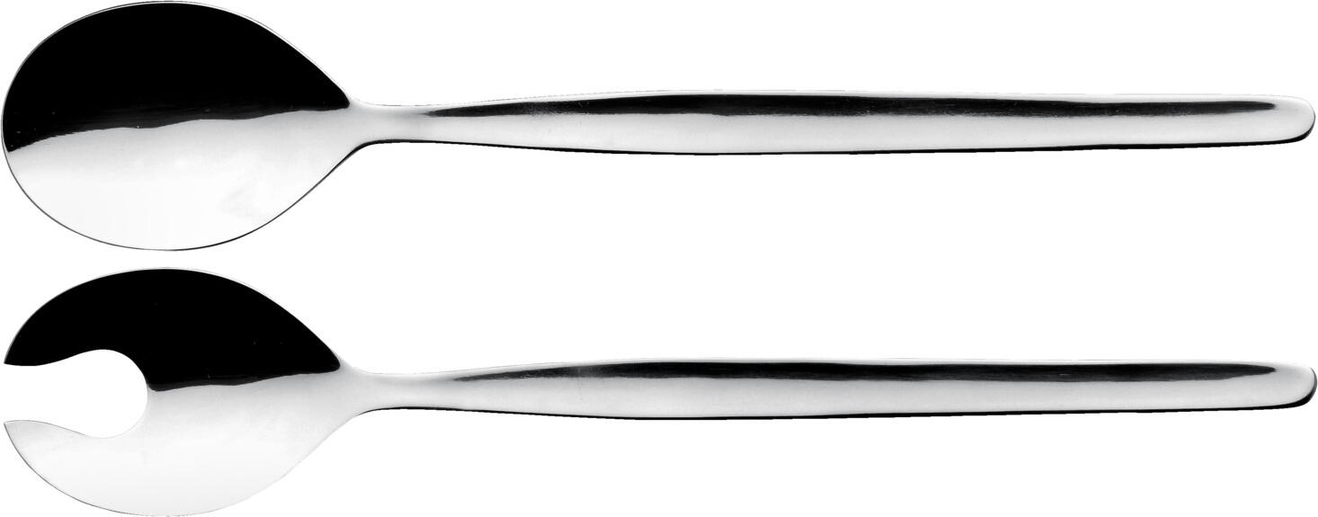 PULSIVA LUSINI Solutions GmbH Salad cutlery Palermo 2-piece Salatbesteck Palermo 2-teilig Salad cutlery Palermo 2-piece; 26.2 cm (L); silver, handle silver Salatbesteck Palermo 2-teilig; 26.2 cm (L); silber, Griff silber Chrome stainless steel 18/0. Simple salad servers, 2 pieces. 2.2 mm thick (measured at the strongest point of the table fork). Suitable for dishwasher. Chrom-Edelstahl 18/0, rostfrei. Das 2 teilige Salatbesteck der Serie Palermo/Fortuna besteht aus hochglanzpoliertem Chrom-Edelstahl 18/0 und besitzt eine Materialstärke von 2,2 mm (gemessen an der stärksten Stelle der Menügabel). Es ist pflegeleicht, spülmaschinengeeignet und ideal für den täglichen Einsatz. Ihre Vorteile auf einen Blick: • Spülmaschinengeeignet – einfach zu reinigen • Magnetisch – optimal für Polier- und Sortiersysteme • Nickelfrei – ideal für Gäste mit Nickelallergie