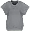 Tunică Jobeline Paola pentru femei, mărime 2XL, model modern stil sweatshirt cu guler V, din Lyocell Tencel și Poliester, material respirabil, Gri
