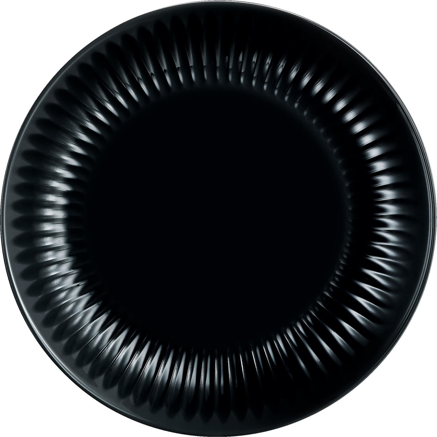 Luminarc Arc France SAS Plate Cottage flat Teller Cottage flach Plate Cottage flat; 19x1.8 cm (ØxH); black; round; 6 piece / pack Teller Cottage flach; 19x1.8 cm (ØxH); schwarz; rund; 6 Stück / Pack Flat plate made of tempered glass. Stackable, dishwasher safe and microwaveable. Flacher Teller aus Hartglas. Stapelbar, spülmaschinenfest und mikrowellengeeignet.