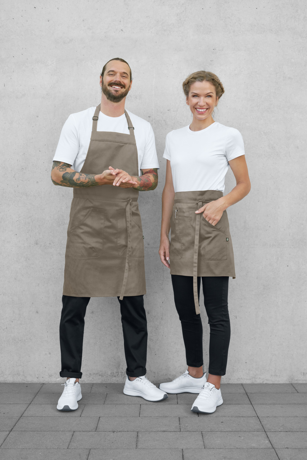 Jobeline Gabo Waist Apron, 45 x 80 cm, Polyester-Cotton Blend, Two Patch Pockets and Side Towel Loop, OEKO-TEX Standard 100