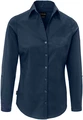 Jobeline Kim Women's Long Sleeve Blouse, Easy-Care Cotton-Polyester Blend, Roll-up Sleeves, Breast Pocket, Slightly Fitted Cut