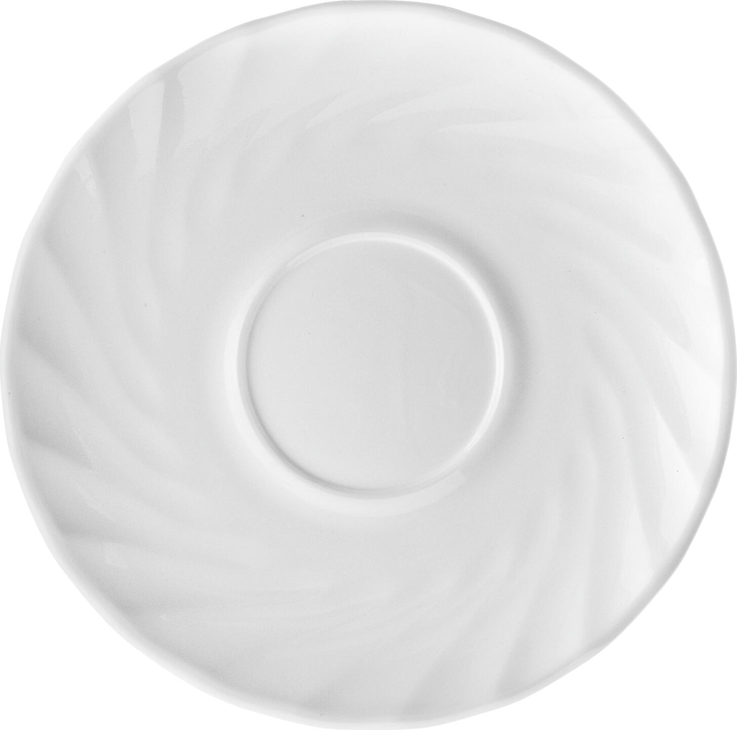 Arcoroc Arc France SAS Coffee saucer Trianon Kaffee-Untertasse Trianon Coffee saucer Trianon; 14.5 cm (Ø); white; round; 6 piece / pack Kaffee-Untertasse Trianon; 14.5 cm (Ø); weiß; rund; 6 Stück / Pack Coffee saucer made of tempered opal glass with fine relief. Particularly robust and impact resistant. Stackable, dishwasher safe and microwaveable. Kaffee-Untertasse aus gehärtetem Opalglas mit feinem Relief. Besonders robust und stoßfest. Stapelbar, spülmaschinenfest und mikrowellengeeignet.
