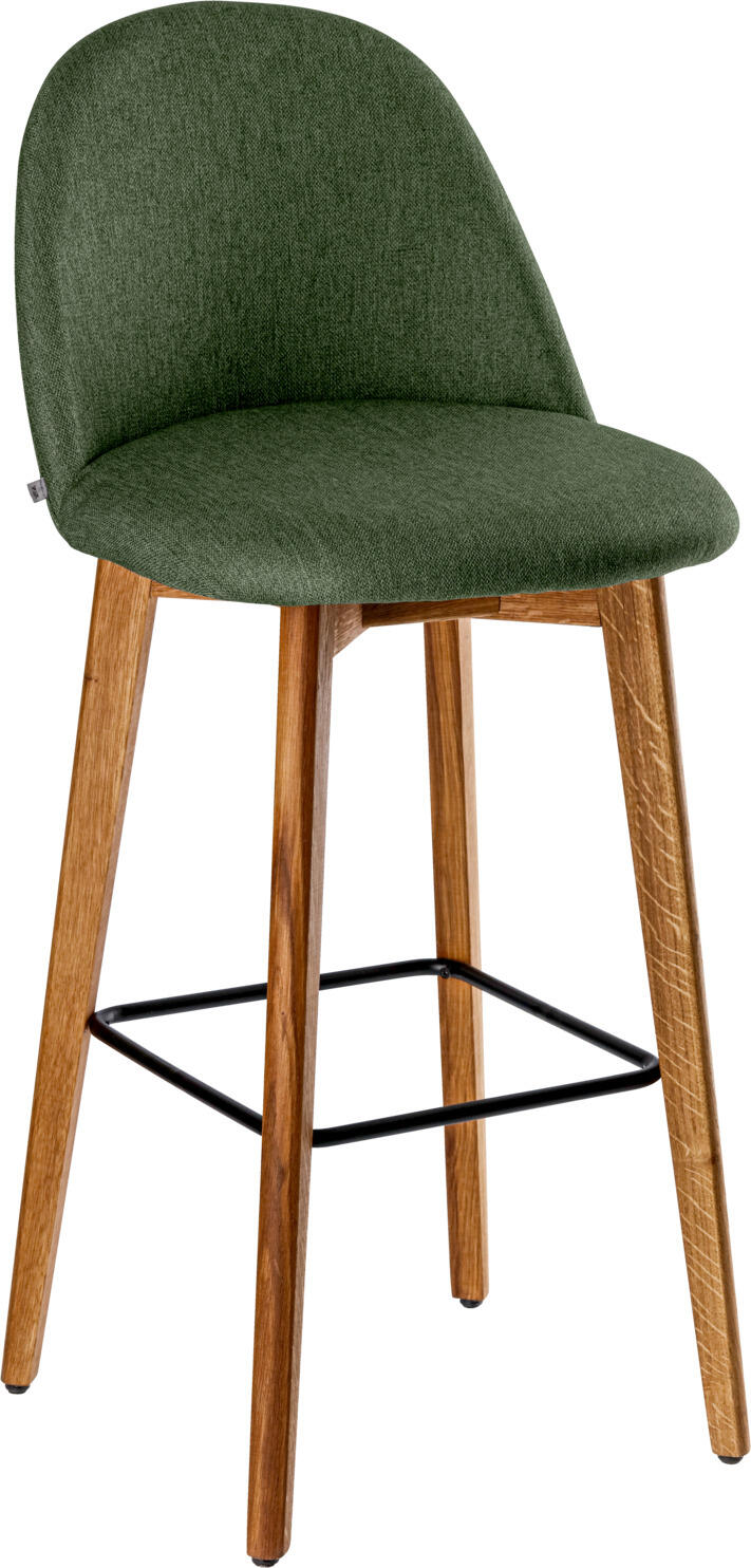 VEGA LUSINI Solutions GmbH Bar stool Alwin Barstuhl Alwin Bar stool Alwin; 47x48x111 cm (WxDxH); seat green, base oak/natural Barstuhl Alwin; 47x48x111 cm (BxTxH); Sitz grün, Gestell eiche/natur High quality bar chair made with fabric cover (100% polyester) and solid oak frame, oiled. High seating comfort. Only suitable for indoor use. Delivery is assembled. Matching chair can be ordered at the same time. Hochwertiger Barstuhl gefertigt mit Stoffbezug (100 % Polyester) und massivem Eichengestell, geölt. Hoher Sitzkomfort. Nur für den Innenbereich geeignet. Lieferung erfolgt montiert. Passenden Stuhl gleich mitbestellen. Der Polsterstuhl ist FSC™-zertifiziert. LUSINI ist davon überzeugt, dass Wälder für unsere Zukunft unverzichtbar sind. Deshalb setzen wir uns für FSC™-zertifizierte Produkte ein (FSC™ N003150). So können wir Ihnen helfen, bessere Kaufentscheidungen zum Wohle unserer Wälder zu treffen. www.fsc.org