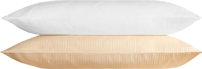 Пододеяльник ERWIN M. LUSINI Venedig, 100% мерсеризованный хлопок, дамаст в полоску, 180 TC, гостиничный замок, 160 x 210 см, Vanilla, OEKO-TEX Standard 100