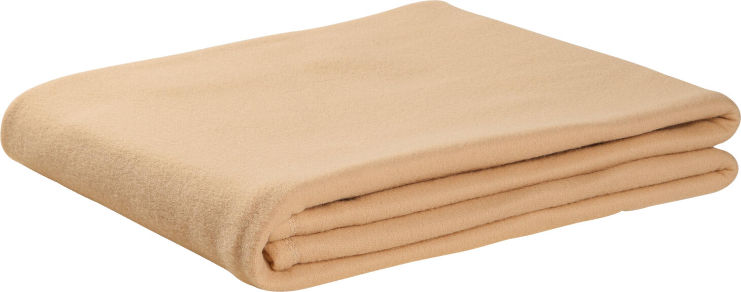 ERWIN M. LUSINI Arktis Fleece Blanket, 100% Polyester, 130 x 170 cm, Beige, OEKO-TEX Standard 100 Certified, Durable and Quick Drying