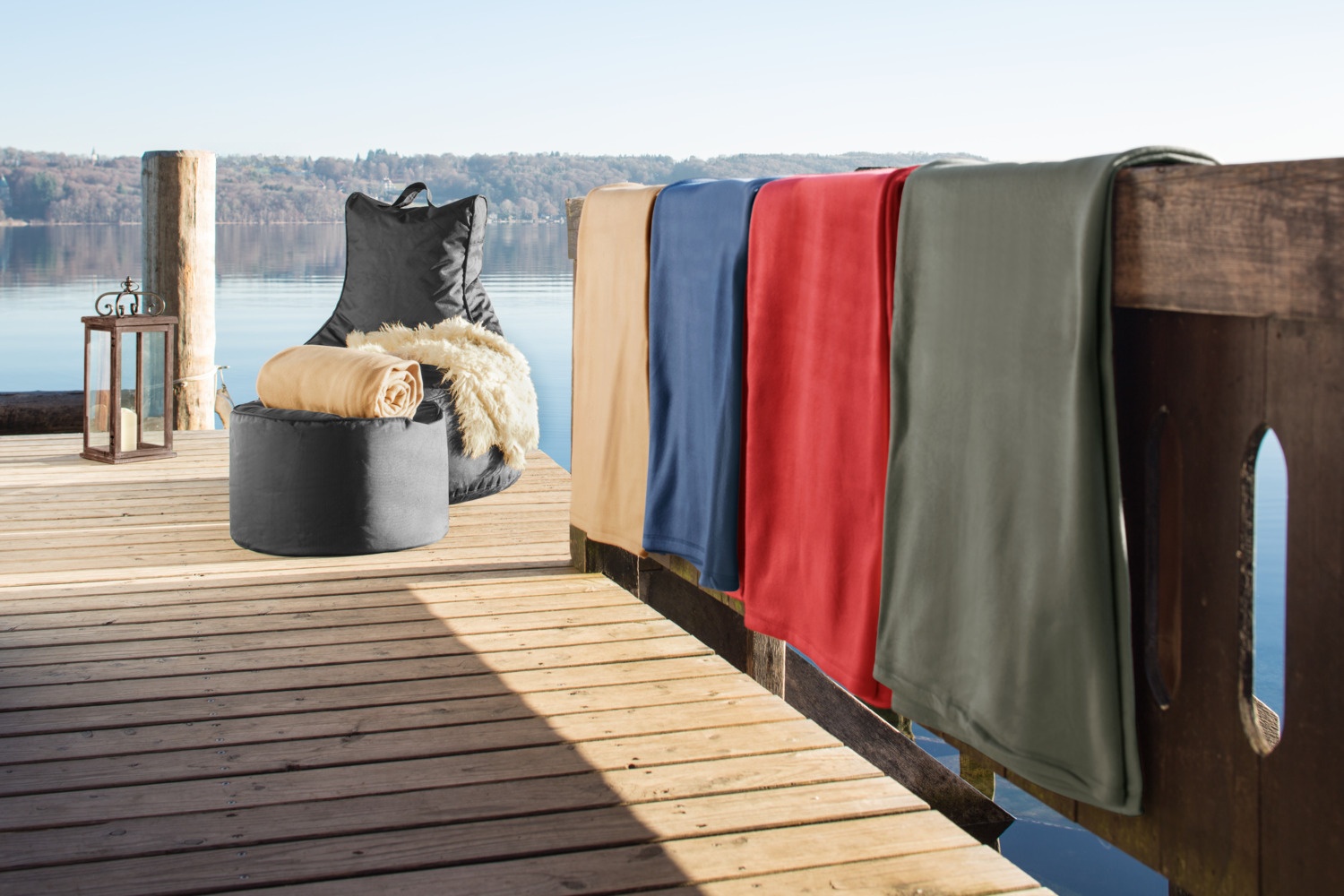 ERWIN M. Arktis Fleece Blanket, 100% Polyester, 180 x 220 cm, Anthracite Grey, OEKO-TEX Standard 100 Certified, Durable and Quick Drying