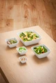 Vega Lusini Galway Porcelain Bowl Set of 6, 650 ml, White Square Tapered Bowls, Microwave and Dishwasher Safe