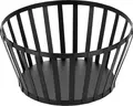 Cos pentru fructe si paine VEGA Liro, rotund din otel vopsit electrostatic, diametru 20 cm, inaltime 10 cm, negru