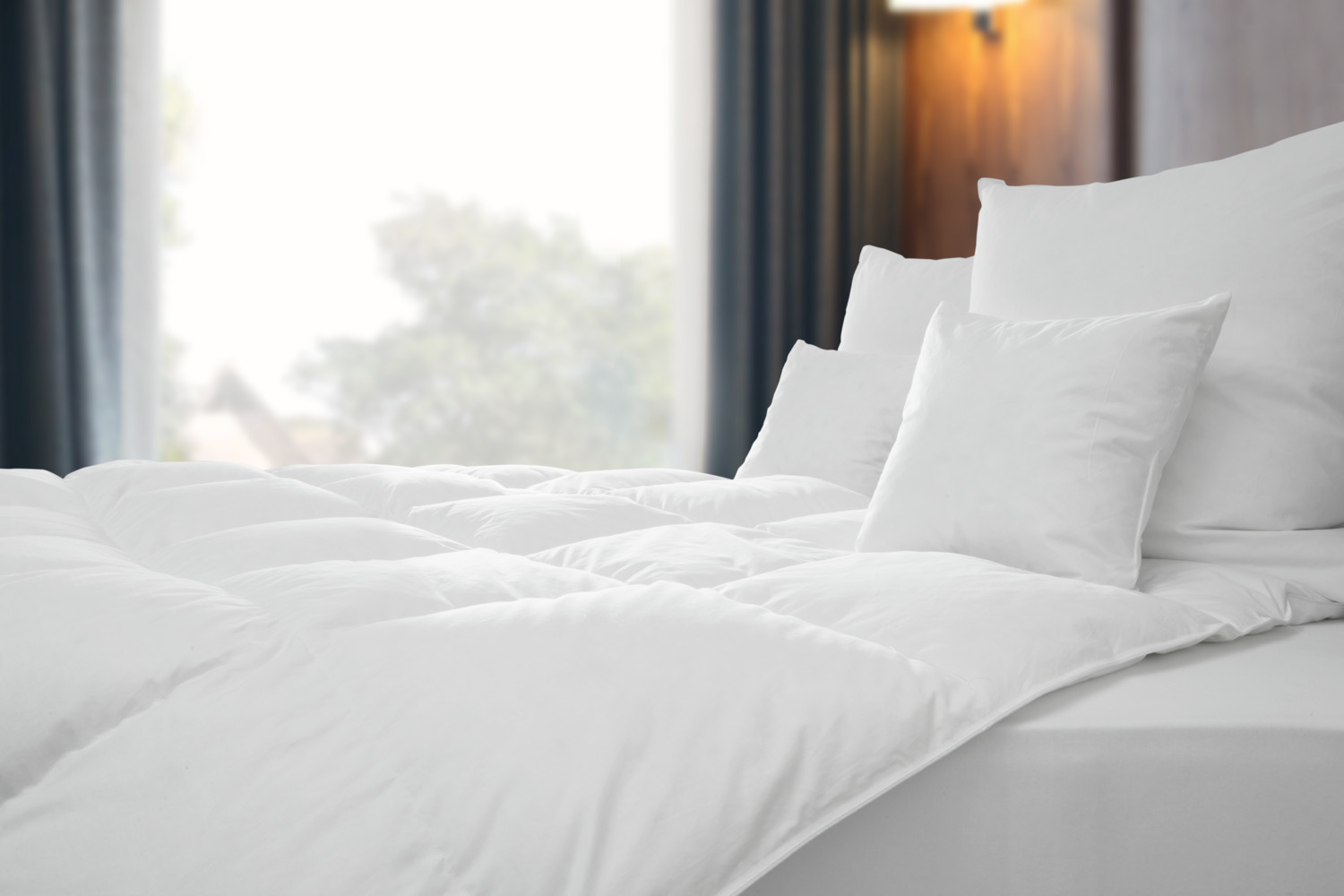 ERWIN M. Elio Pillow, 40 x 80 cm, White, 70% Feathers 30% Duck Down Class 1, 100% Cotton Twill Cover, Nomite and OEKO-TEX Certified