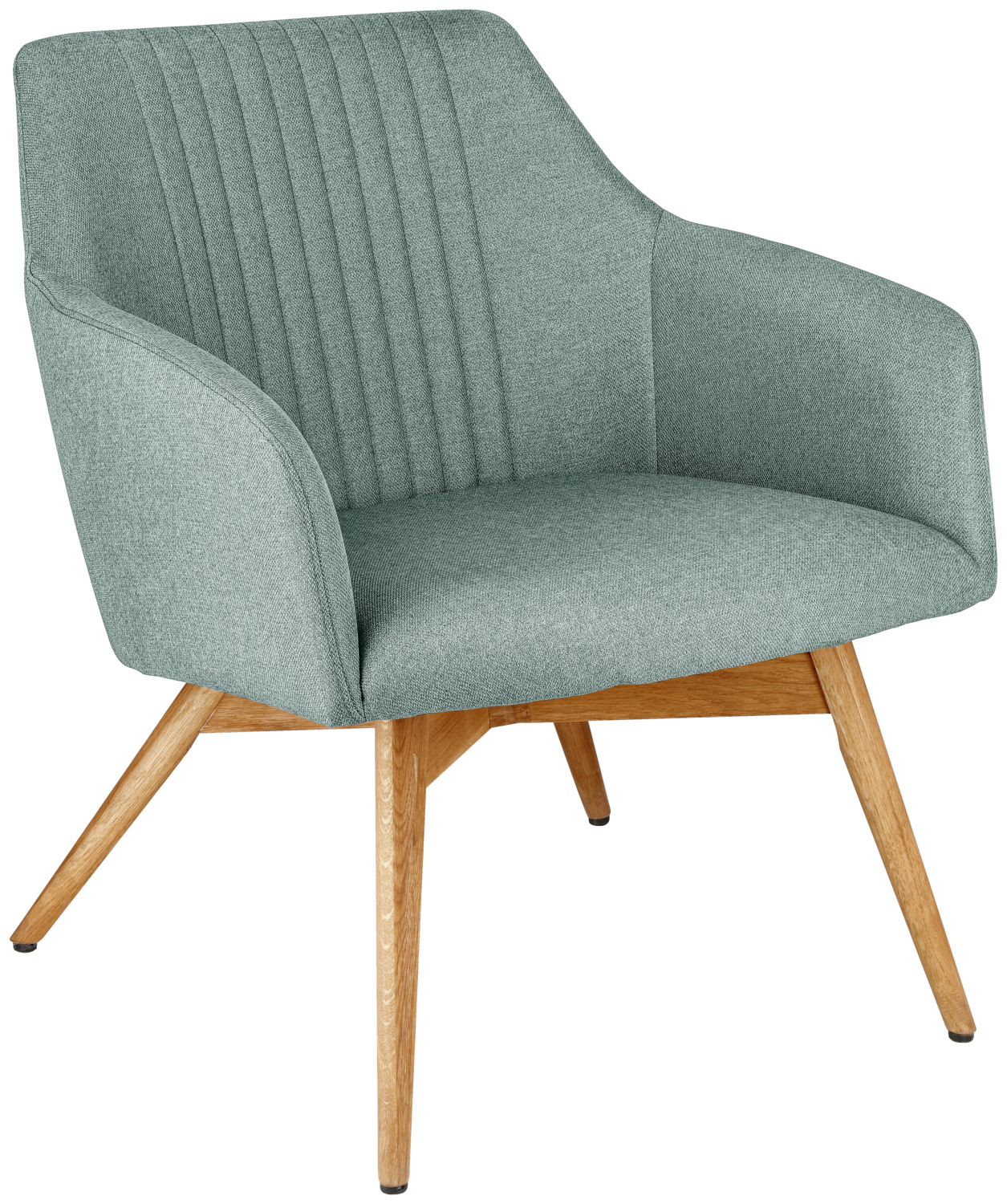 VEGA LUSINI Solutions GmbH Lounge armchair Arne Loungesessel Arne Lounge armchair Arne; 65x76x75.5 cm (WxDxH); seat light-blue, base oak/natural Loungesessel Arne; 65x76x75.5 cm (BxTxH); Sitz hellblau, Gestell eiche/natur Modern armchair made of fabric cover (100 % polyester) and a solid oak frame, oiled. Quilting on the backrest. High seating comfort. Integrated straps for a comfortable seat. Includes floor-protecting glides. For indoor use only. Supplied disassembled, including fastening material. Moderner Sessel gefertigt aus Stoffbezug (100 % Polyester) und einem massiven Eichengestell, geölt. Absteppung an der Rückenlehne. Hoher Sitzkomfort. Integrierte Gurte für bequeme Sitzfläche. Inklusive bodenschonender Gleiter. Nur für den Innenbereich. Lieferung erfolgt zerlegt, inklusive Befestigungsmaterial. Der Polsterstuhl ist FSC™-zertifiziert. LUSINI ist davon überzeugt, dass Wälder für unsere Zukunft unverzichtbar sind. Deshalb setzen wir uns für FSC™-zertifizierte Produkte ein (FSC™ N003150). So können wir Ihnen helfen, bessere Kaufentscheidungen zum Wohle unserer Wälder zu treffen. www.fsc.org